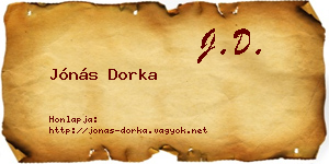 Jónás Dorka névjegykártya