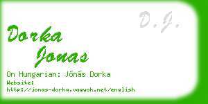 dorka jonas business card